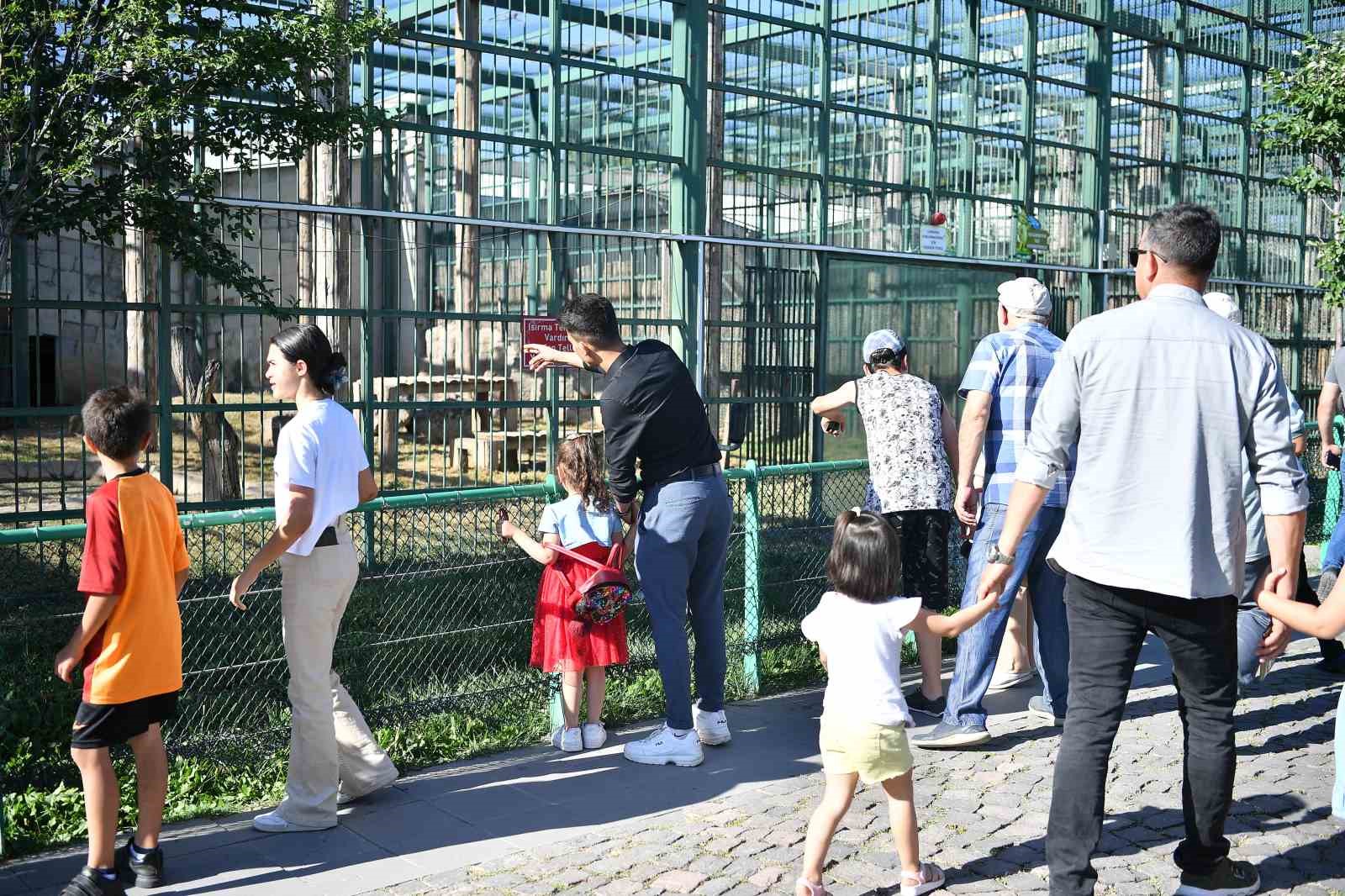 Büyükşehir Hayvanat Bahçesi’nin misafirlerine bayramda ziyaretçi akını
