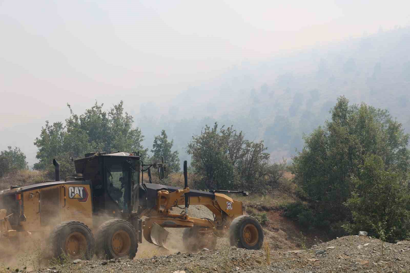 Elazığ’da orman yangınına havadan müdahale sürüyor
