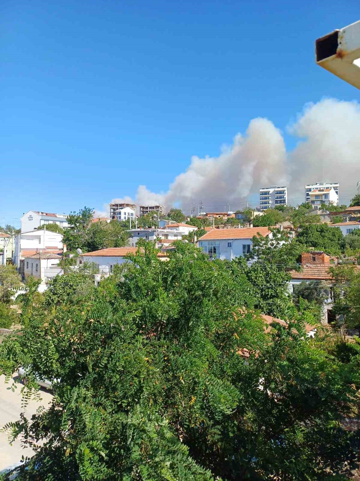 Çanakkale’de alevlerin tehdit ettiği köy boşaltıldı
