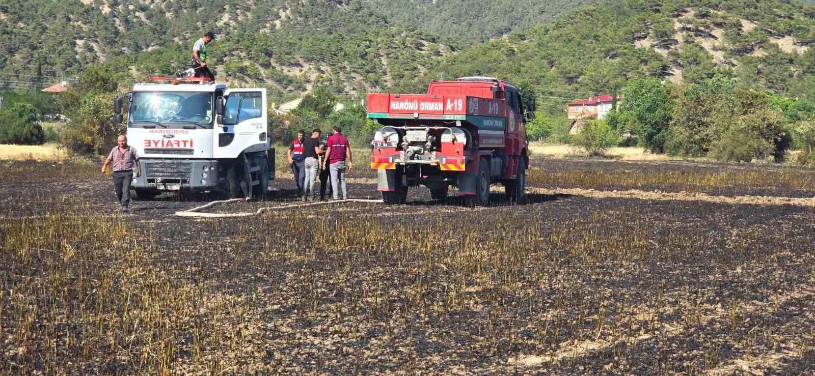 Kastamonu’da üç samanlık ve ekin tarlası yandı
