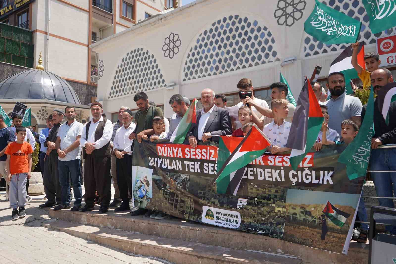 Şırnak’ta İsrail’e tepki
