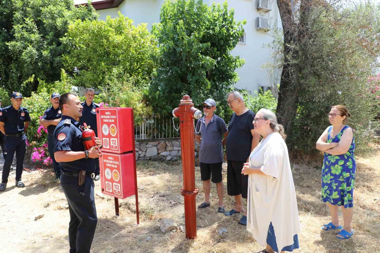 Fethiye Şövalye Adası sakinlerine yangın eğitimi
