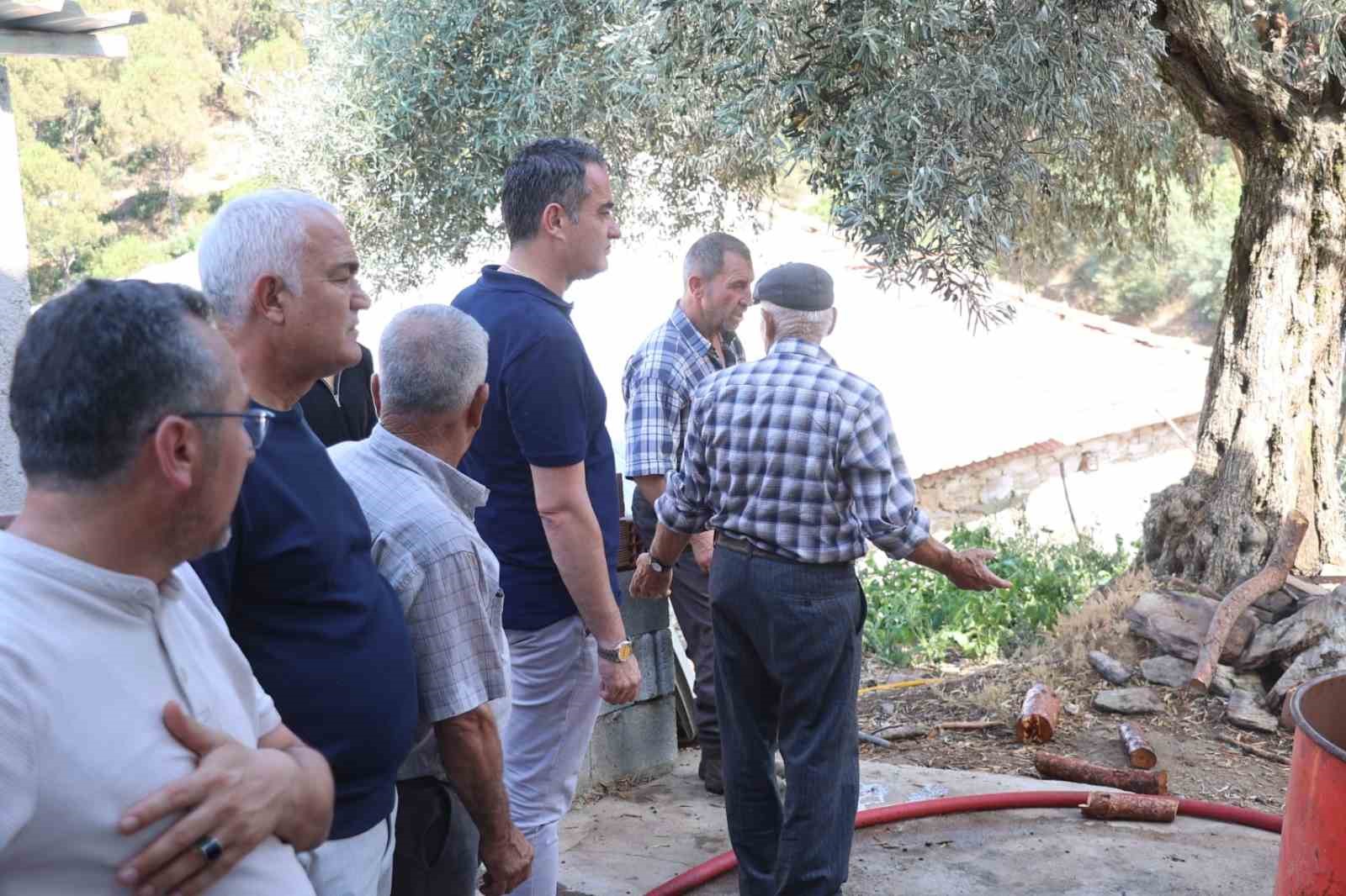 Başkan Arıcı ve Kaymakam Baştürk yangın bölgesinde
