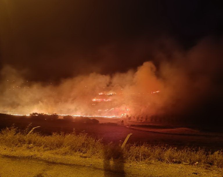 Kahta’daki anız yangını korkuttu
