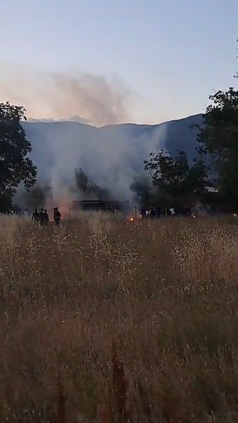 Tokat’ta havai fişek nedeniyle yangın çıktı
