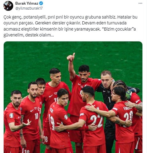 Burak Yılmaz’dan milli takıma destek
