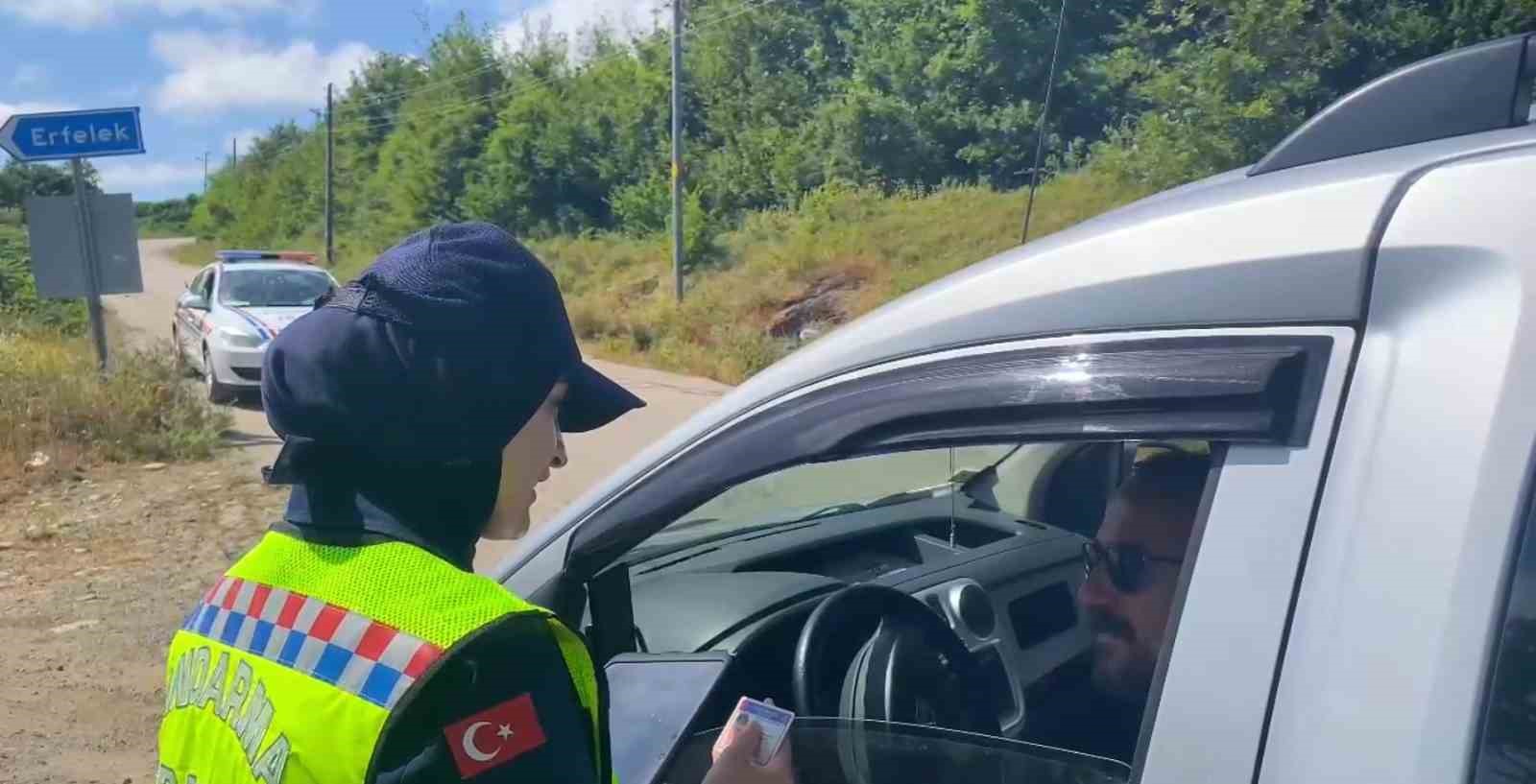 Sinop’ta jandarma trafik denetimi
