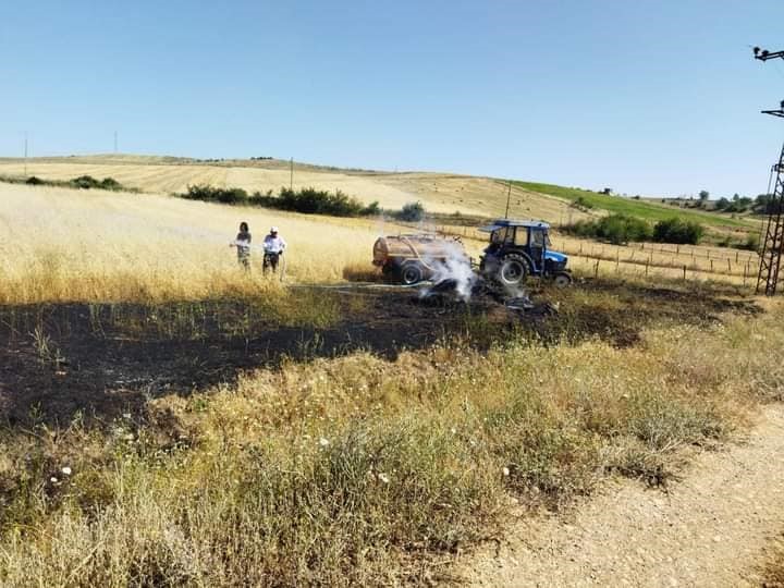 Sinop’ta buğday tarlasında yangın
