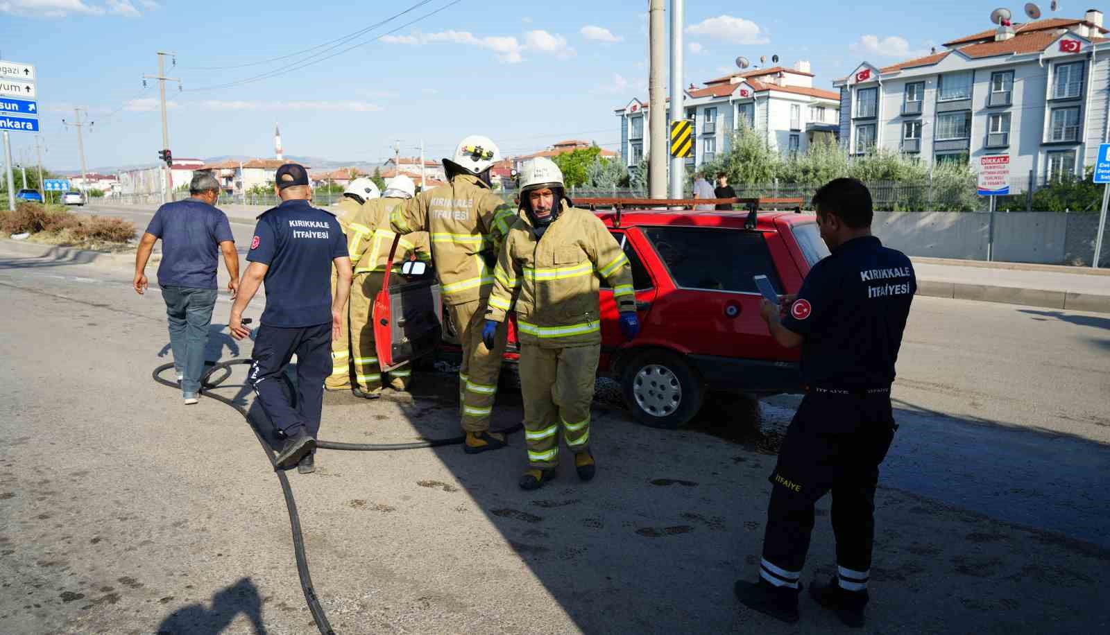 Kırıkkale’de otomobil yangını
