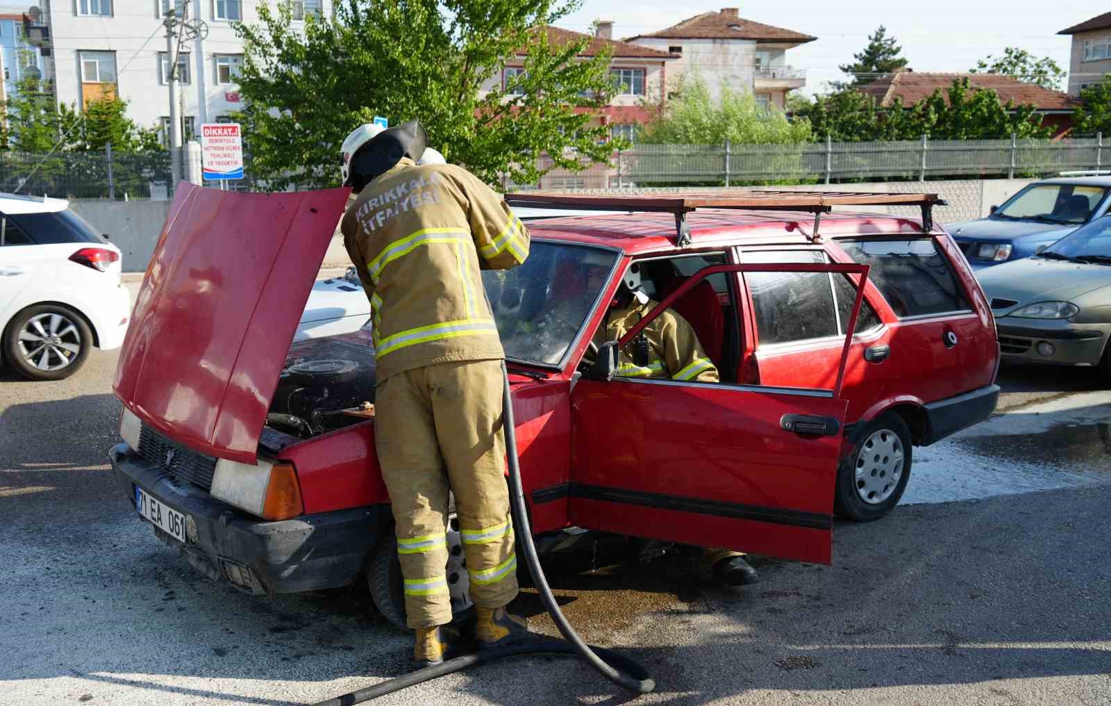 Kırıkkale’de otomobil yangını
