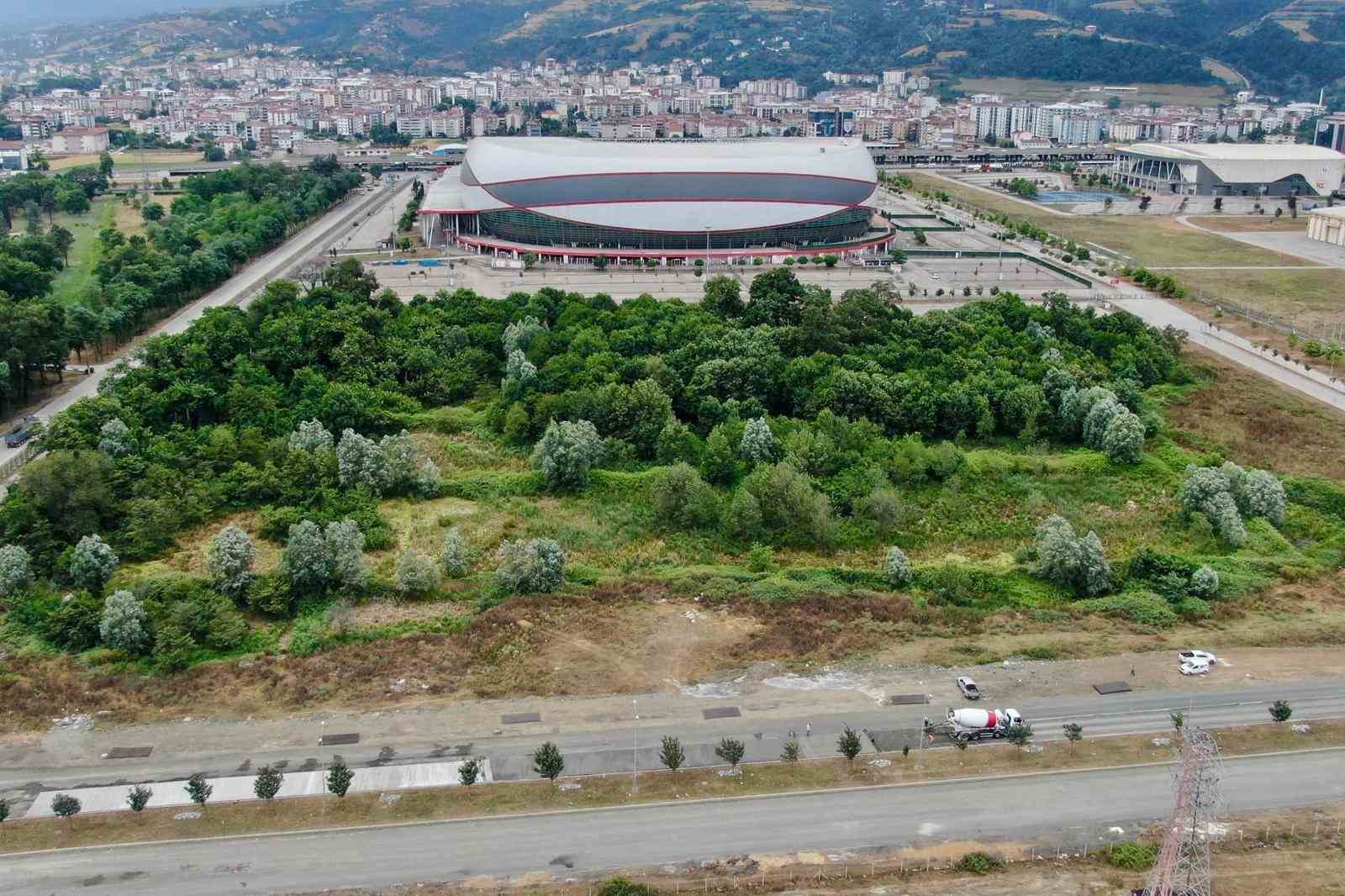 Samsunspor stadı yol düzenleme çalışmaları başladı
