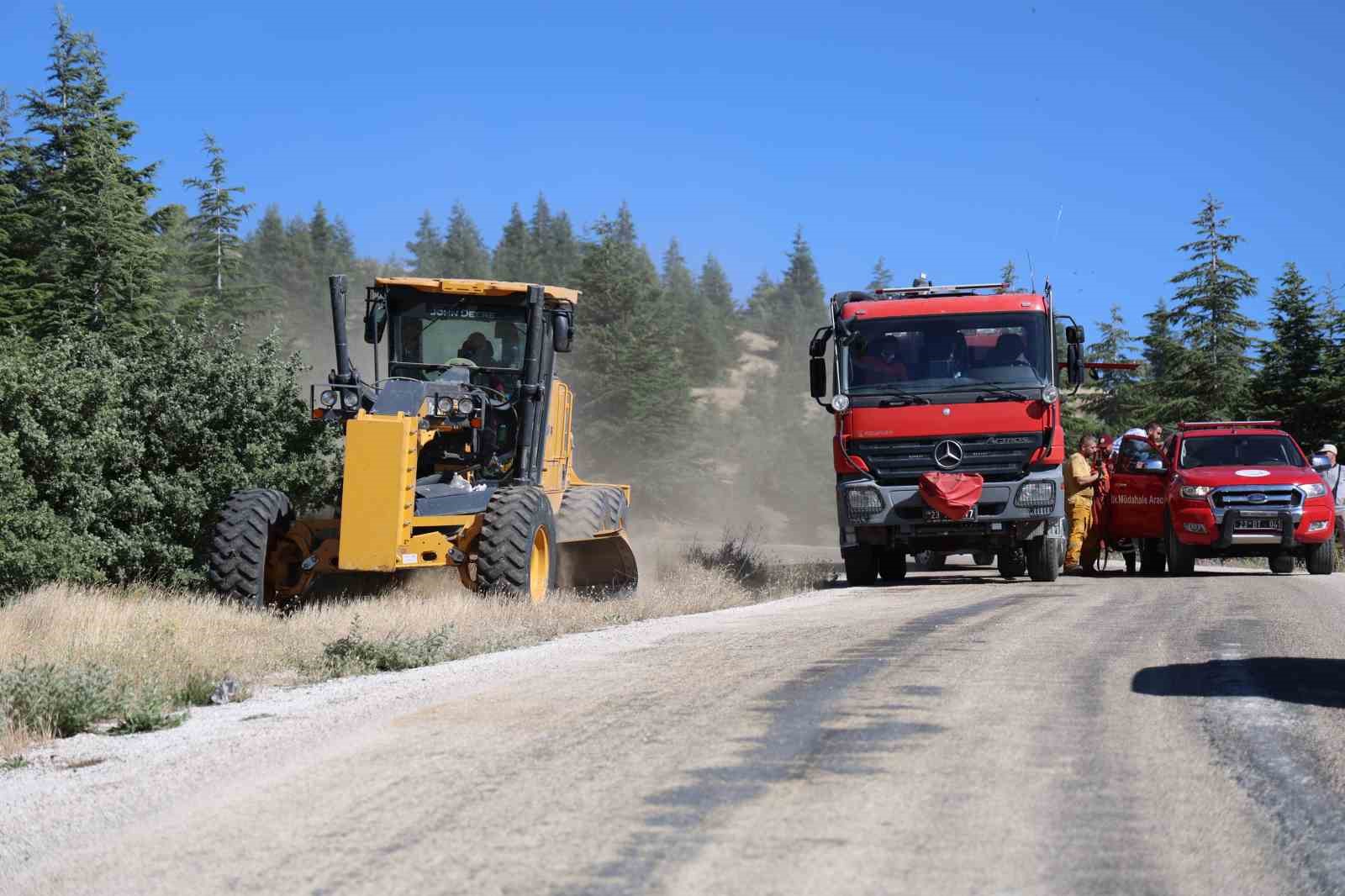 Elazığ’da ormanlık alanda yangın
