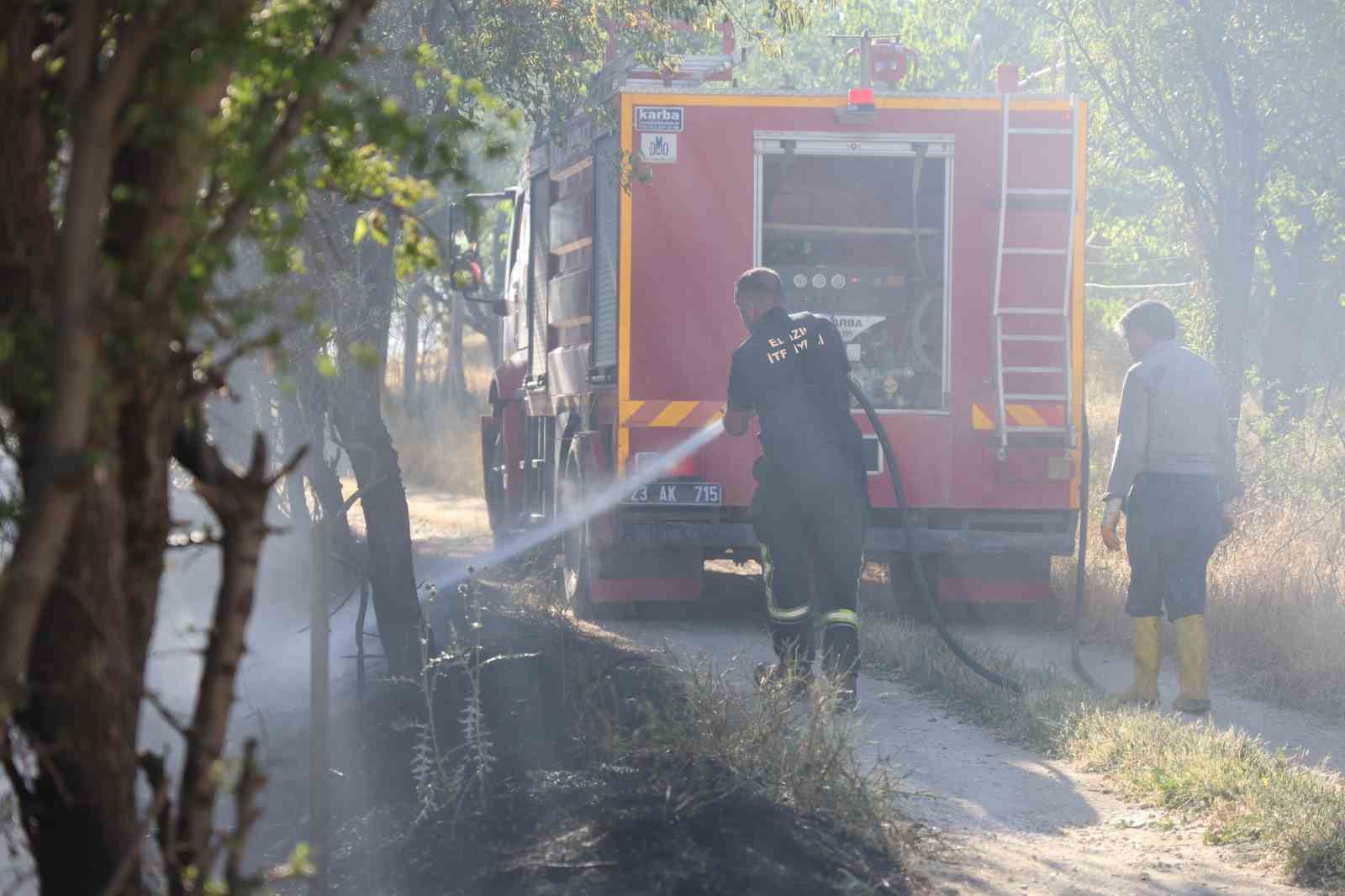 Elazığ’da örtü ve bahçe yangını
