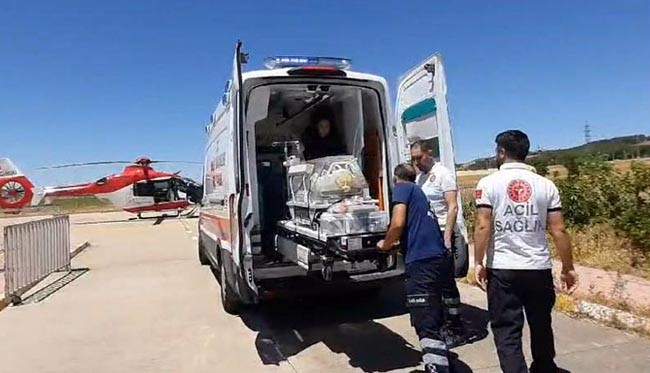 Diyarbakır’da 1 günlük bebek ambulans helikopterle hastaneye sevk edildi
