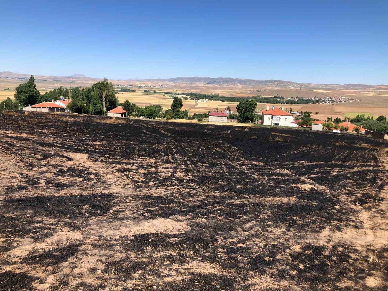 20 dekar ekili alan yangında kül oldu
