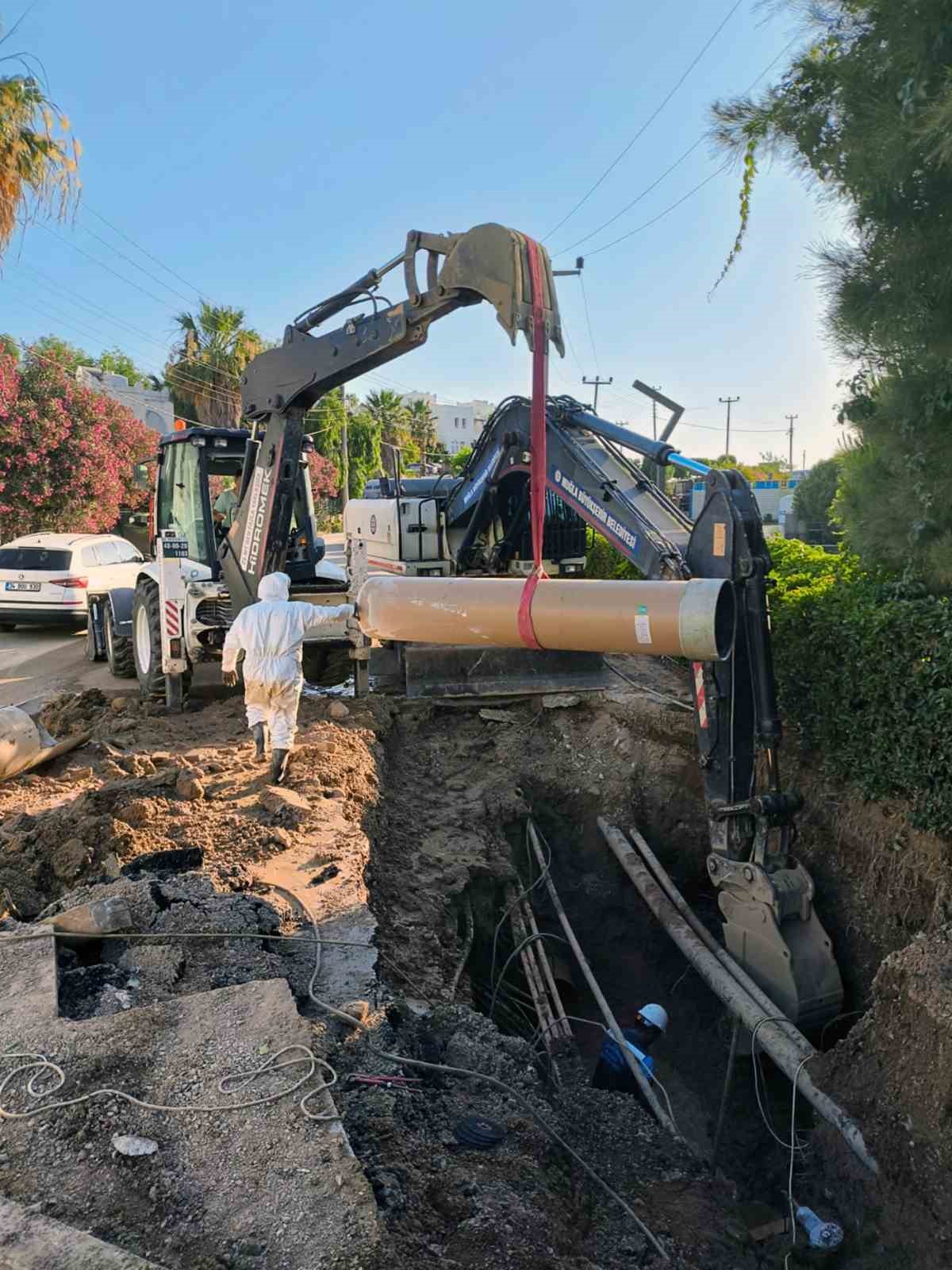 Bodrum’da arızalanan hatlara müdahale sürüyor
