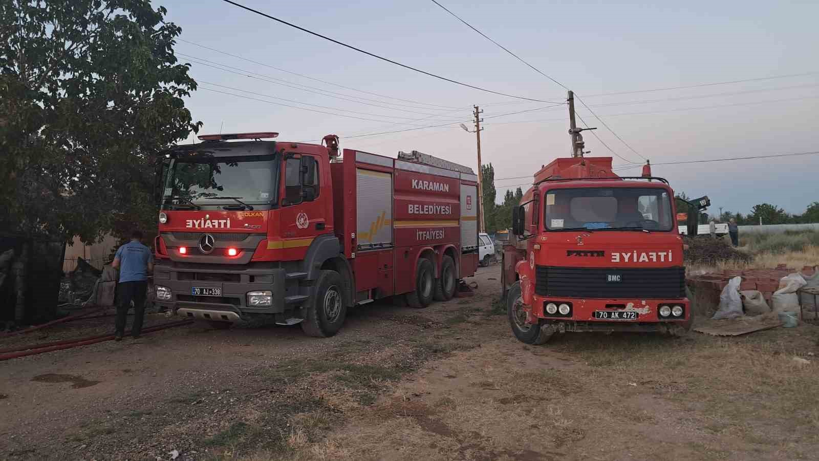 Karaman’da depo yangını korkuttu
