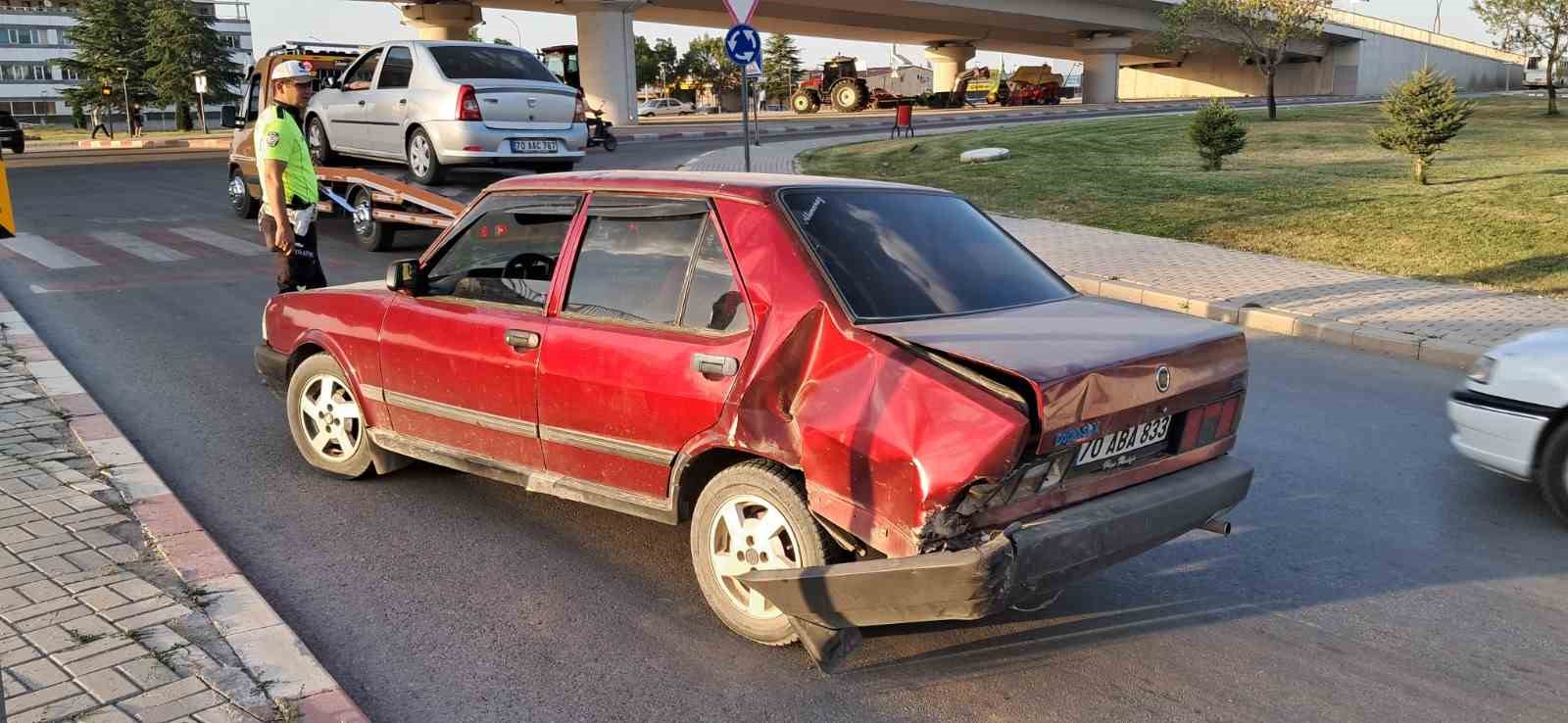 Karaman’da otomobiller çarpıştı: 1 yaralı
