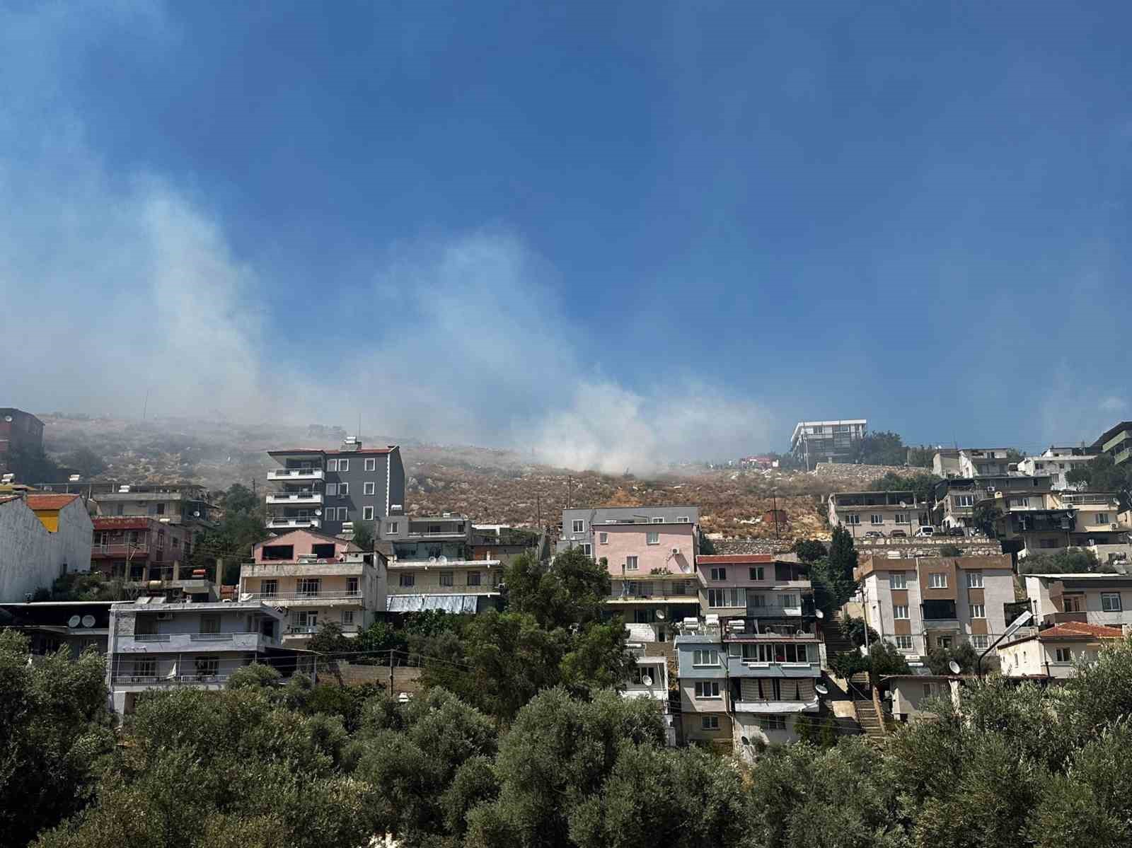 Milas’ta makilik yangını evleri tehdit etti
