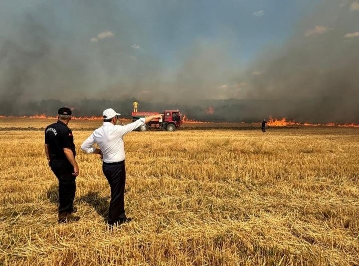 Edirne’de üç köyü etkileyen yangın söndürüldü
