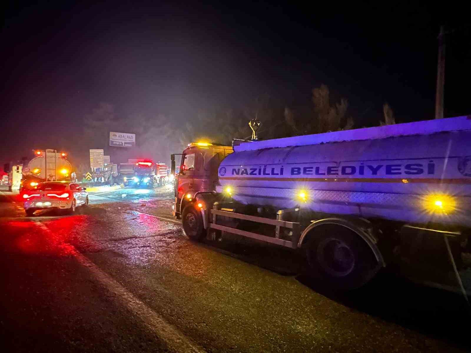 Nazilli Belediyesi’nden Kuşadası’ndaki yangının söndürme çalışmalarına destek
