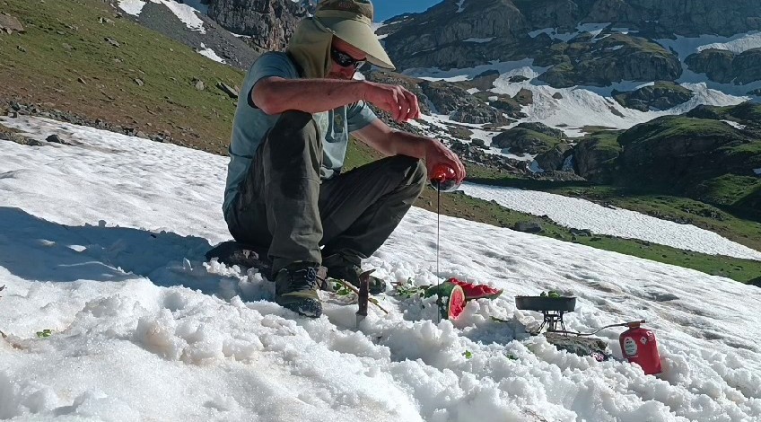 Haziran ayında kara pekmez döküp yedi
