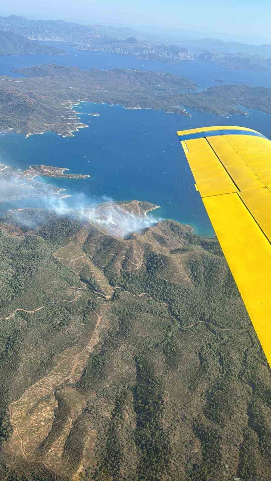 Marmaris’teki orman yangınına müdahale sürüyor
