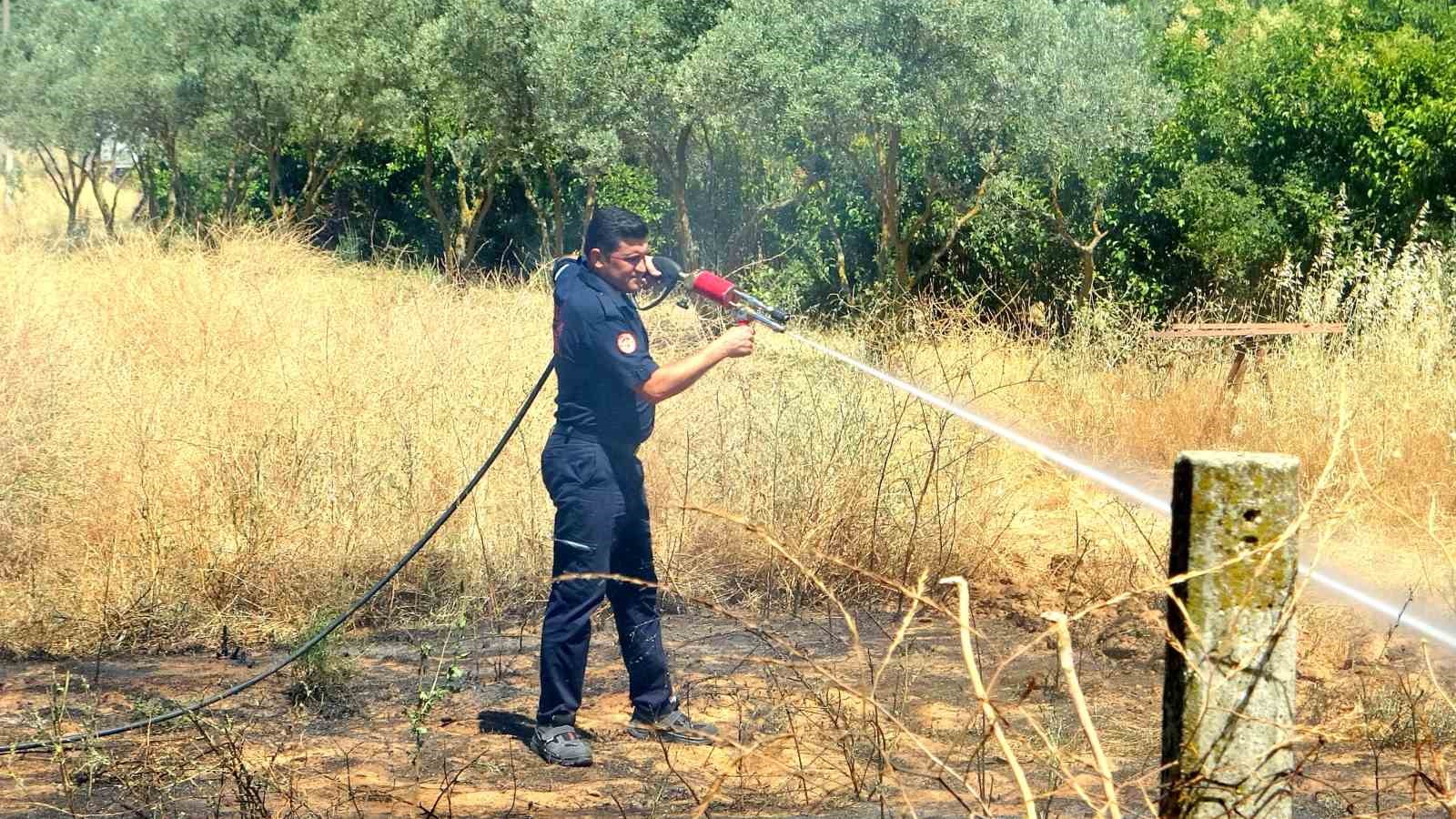 Sigara izmariti yangın çıkardı
