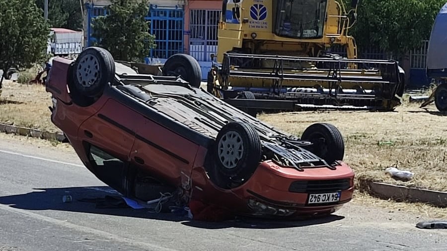 Uşak’ta trafik kazası: 3 yaralı
