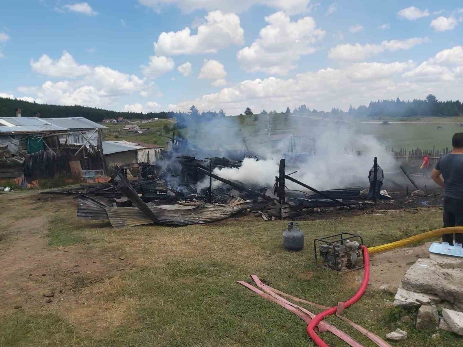 Yayla evi küle döndü
