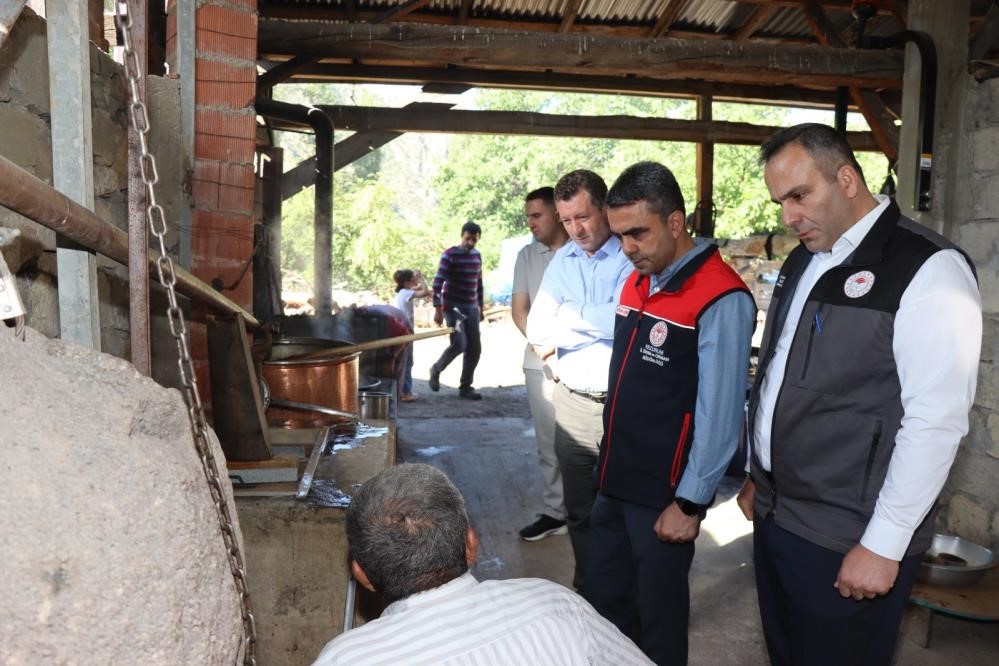 Erzurum’da dutun pekmeze yolculuğu sürüyor
