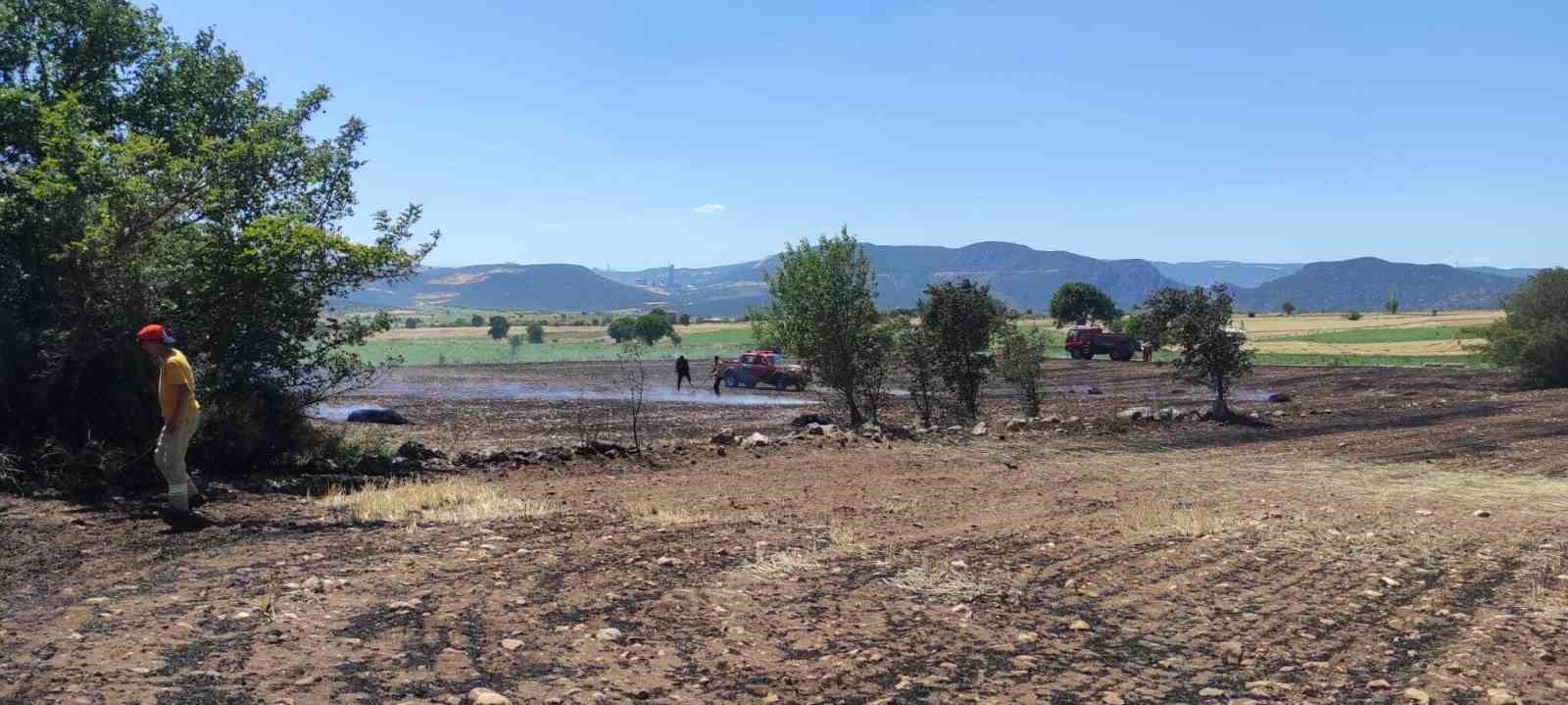 Medetli köyünde anız yangınına sebep olan kişi gözaltına alındı
