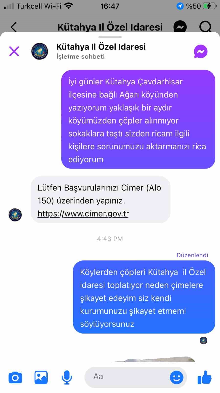 Çavdarhisar’da ’Çöplerimiz bir ayı aşkın süredir toplanmadı’ iddiası
