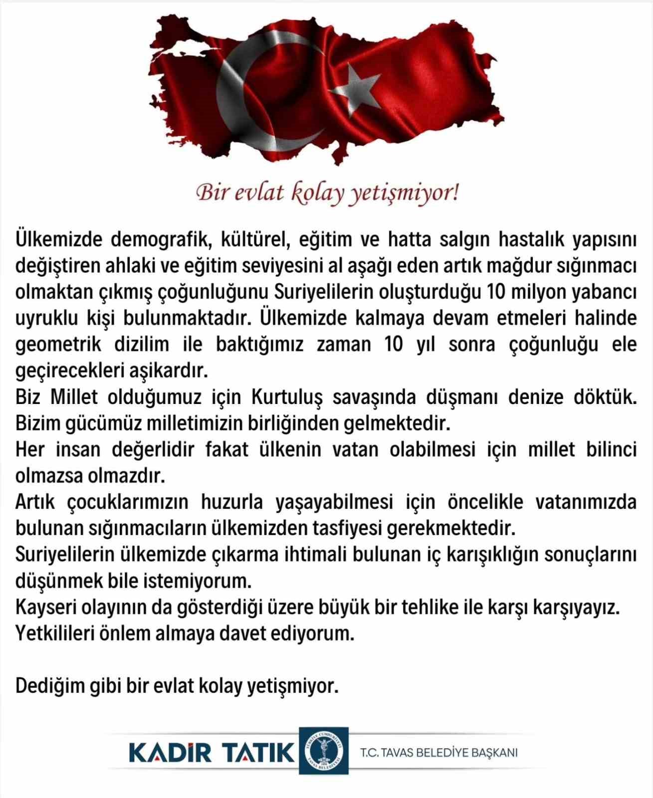 Başkan Tatık; “Bir evlat kolay yetişmiyor”
