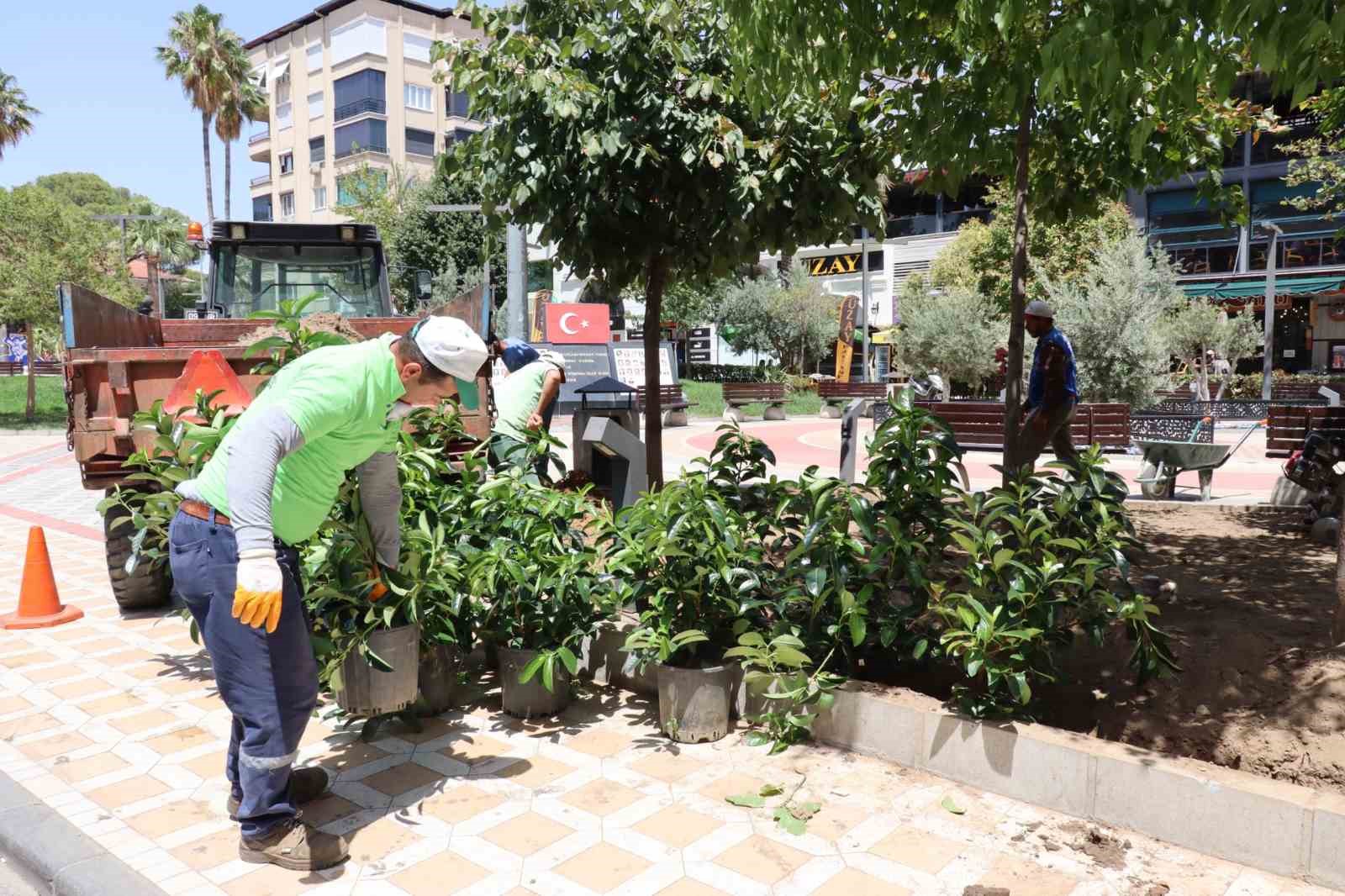 Nazilli Belediyesi’nden meydanda temizlik ve bakım çalışması
