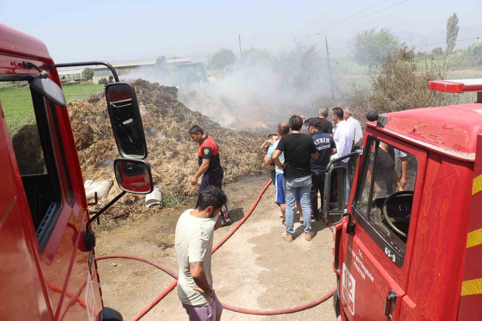 Koçarlı’da saman deposu yangını korkuttu
