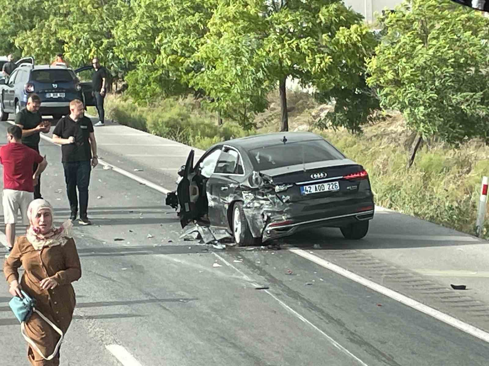 Konya’da iki otomobil çarpıştı: 1 yaralı
