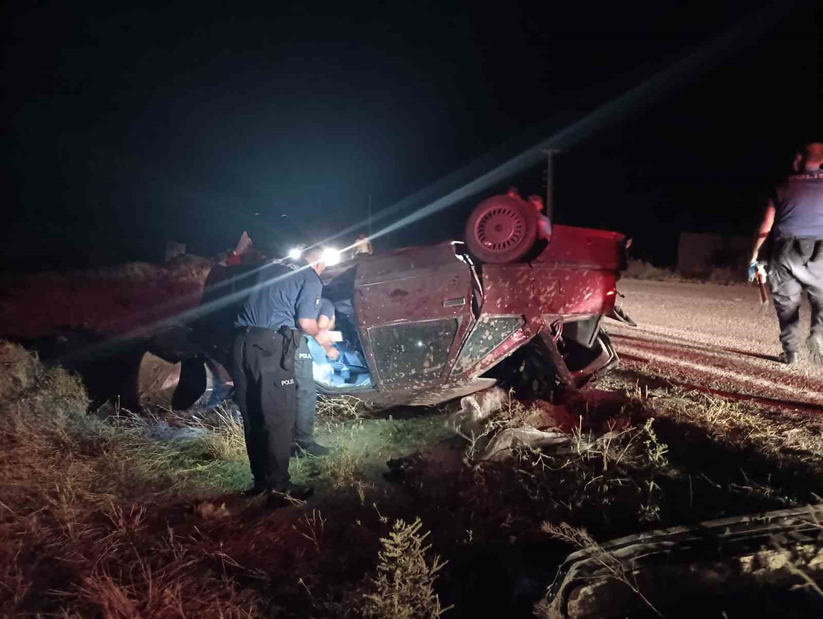 Karaman’da takla atan otomobilin sürücüsü yaralandı
