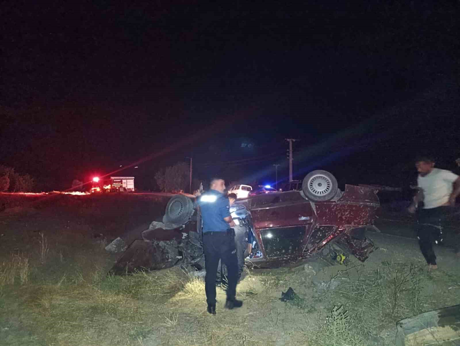 Karaman’da takla atan otomobilin sürücüsü yaralandı
