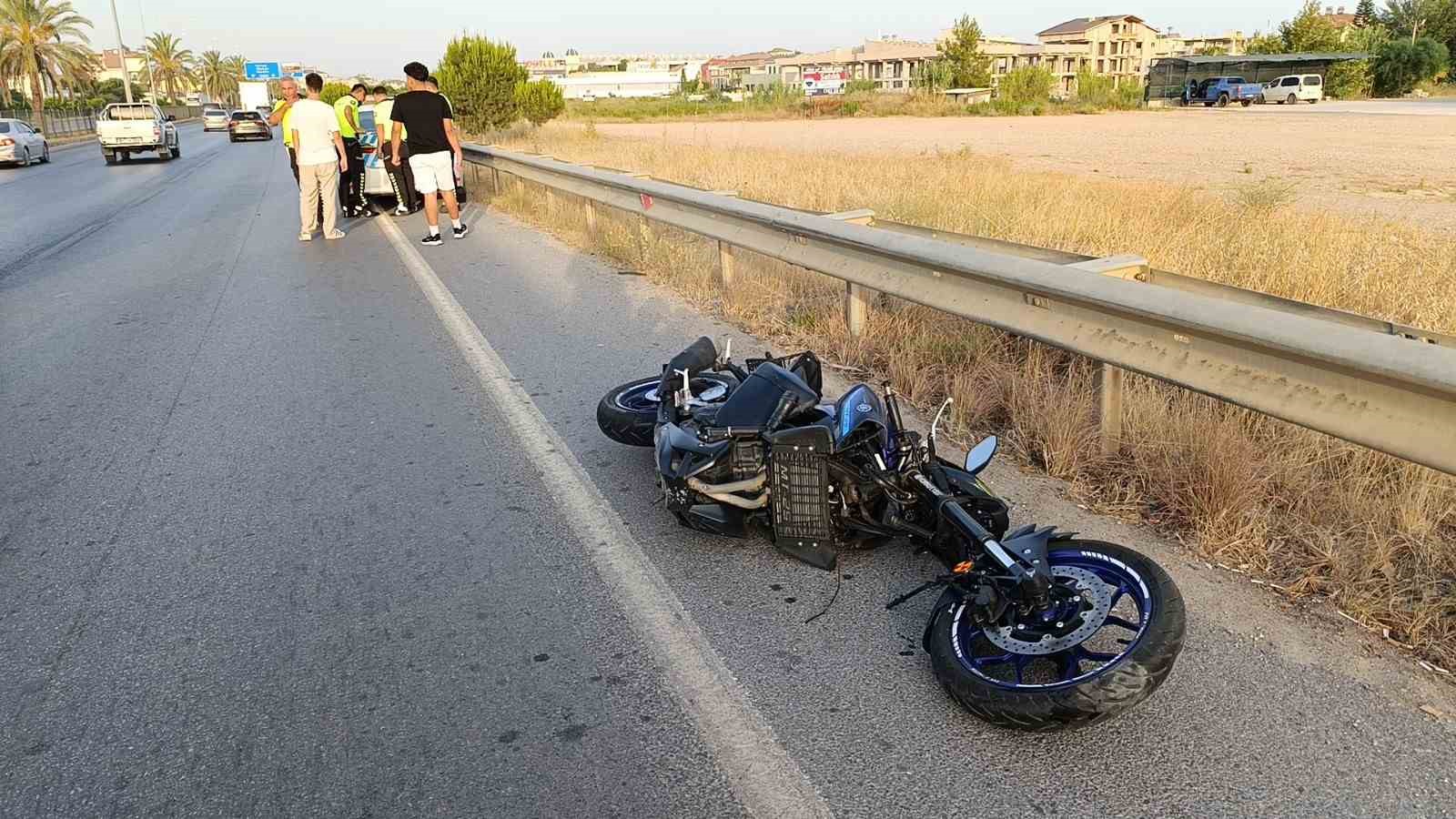 Manavgat çevreyolunda motosiklet kazası: 2 yaralı
