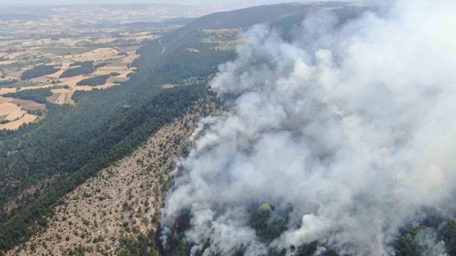 Kastamonu’daki orman yangını sürüyor: Havadan görüntülendi
