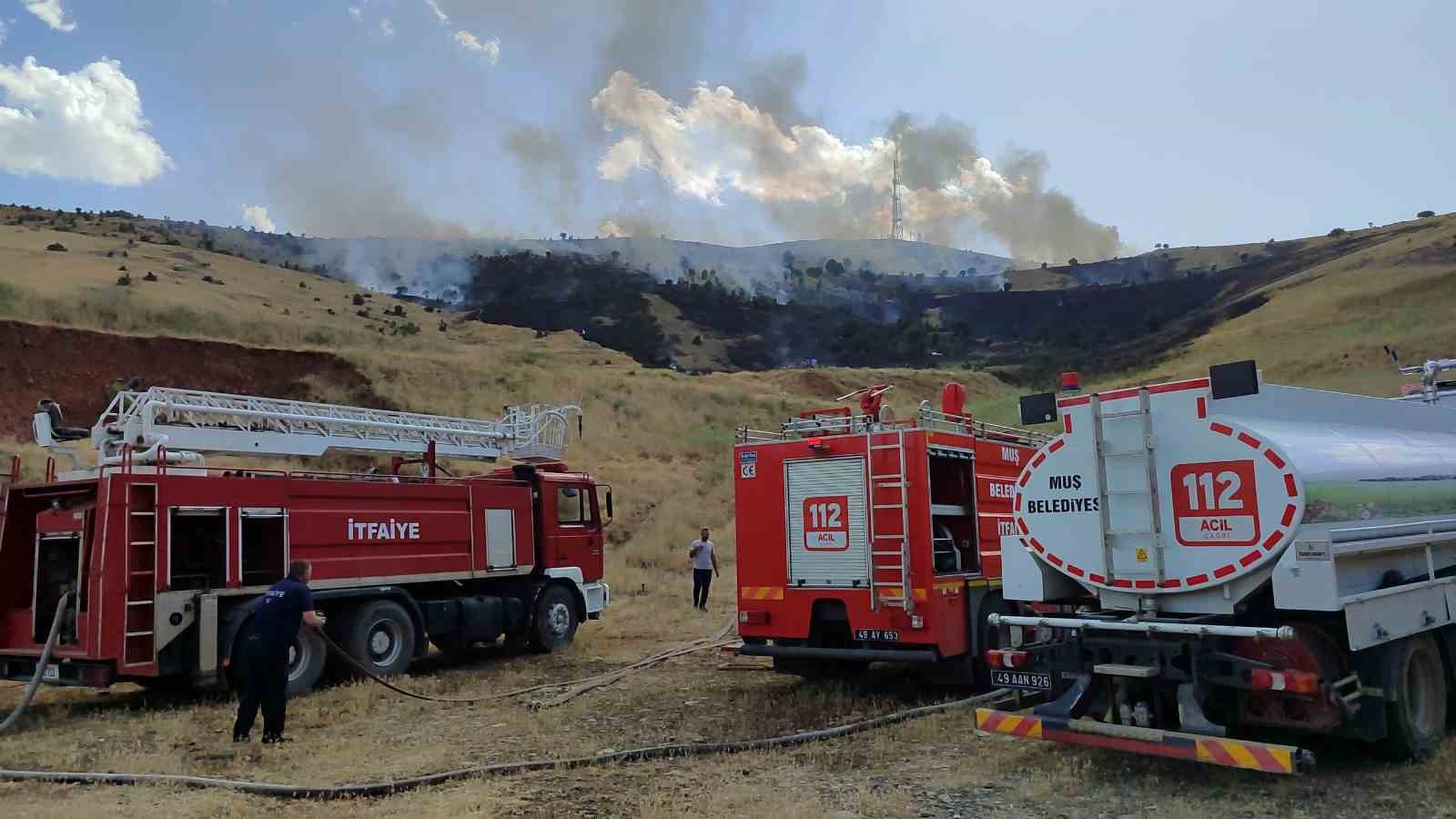 Muş’ta çıkan örtü yangını kontrol altına alındı
