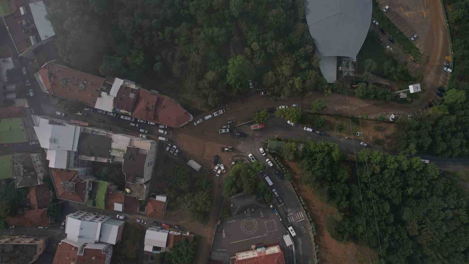 Bursa’da selin bilançosu havadan görüntülendi
