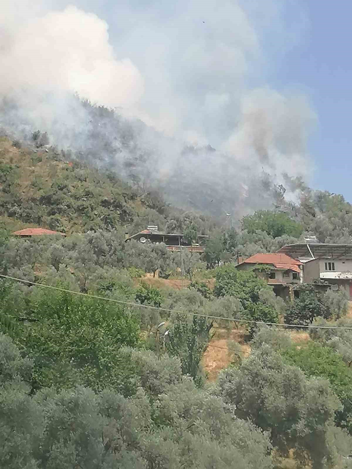 Evde çıkan yangın araziye sıçradı
