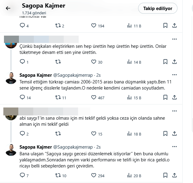 Samsunlu rapçi Sagopa Kajmer: “Saygı1 için ilk teklif bana geldi, 10 yıl sonra kabul ederim”
