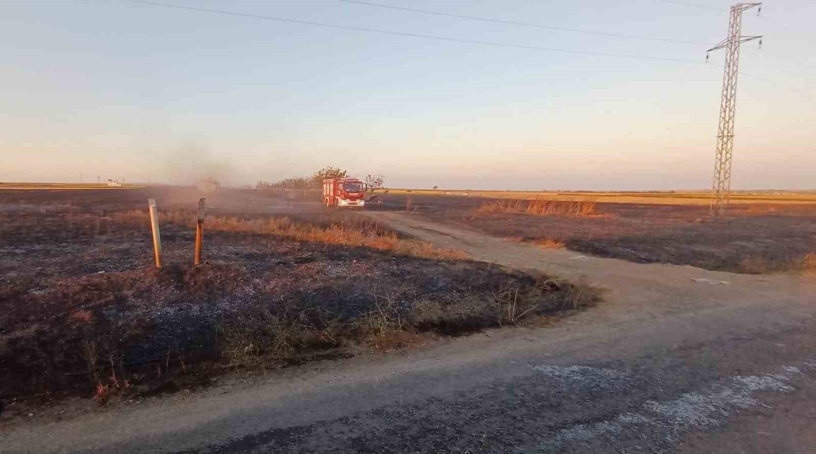 Tekirdağ’da anız yangını
