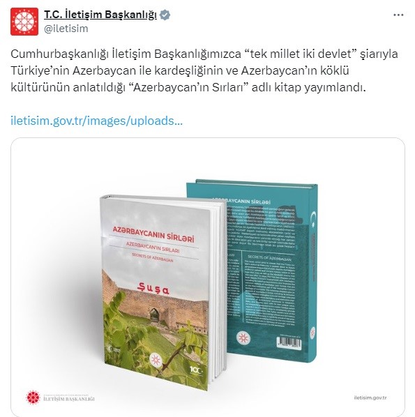 Cumhurbaşkanlığı İletişim Başkanlığı tarafından 