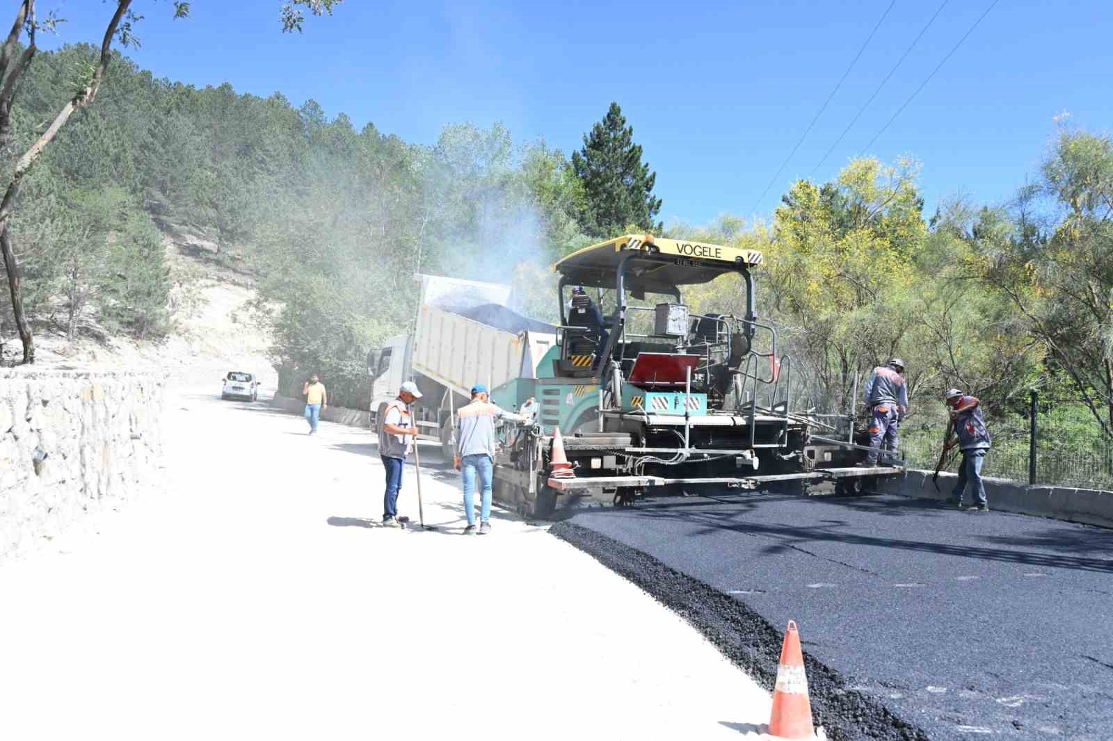 Milas-Gölcük Tabiat Parkı arasında bulunan yol asfaltlandı
