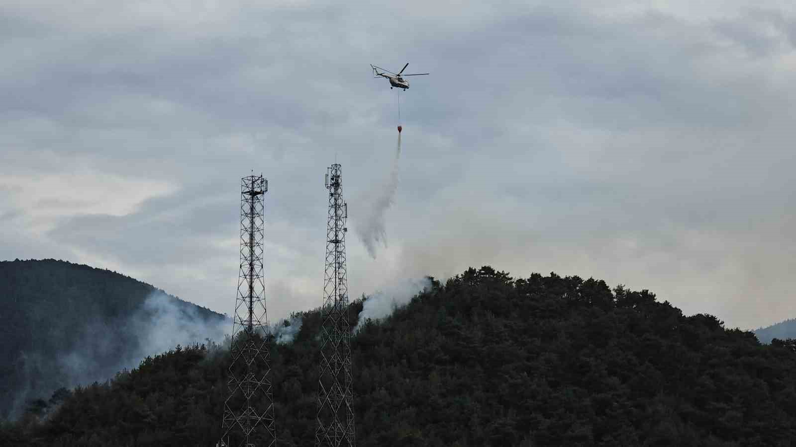 Ormanlık alandaki yangın 4 saatte kontrol altına alındı
