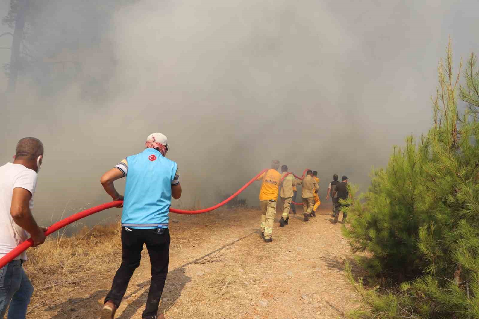 Bodrum’daki orman yangınında söndürme çalışmaları 7. saate girdi
